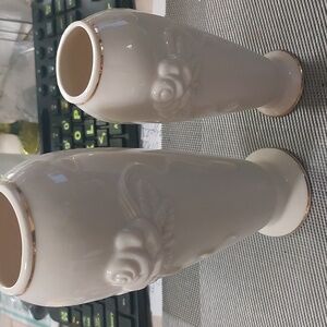 Lenox Porcelain Rose Vase 2pc set